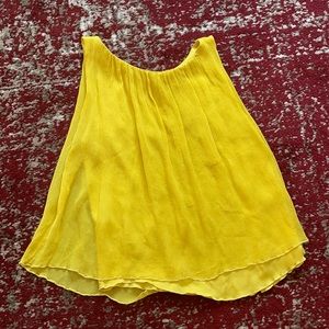 Alice & Olivia yellow crop top size xsmall